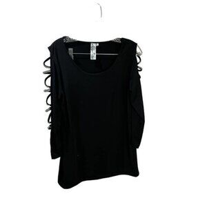 Women Blouse Cross Strap Long-Sleeved Women T-Shirt‎ Small